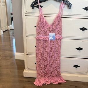 MAJORELLE Pink Lace Chemise